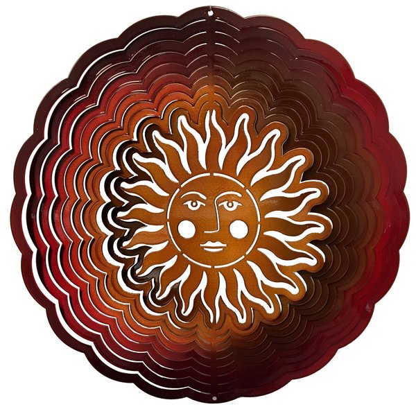 Next Innovations Large Red / Copper Sun Face Wind Spinner 101103003